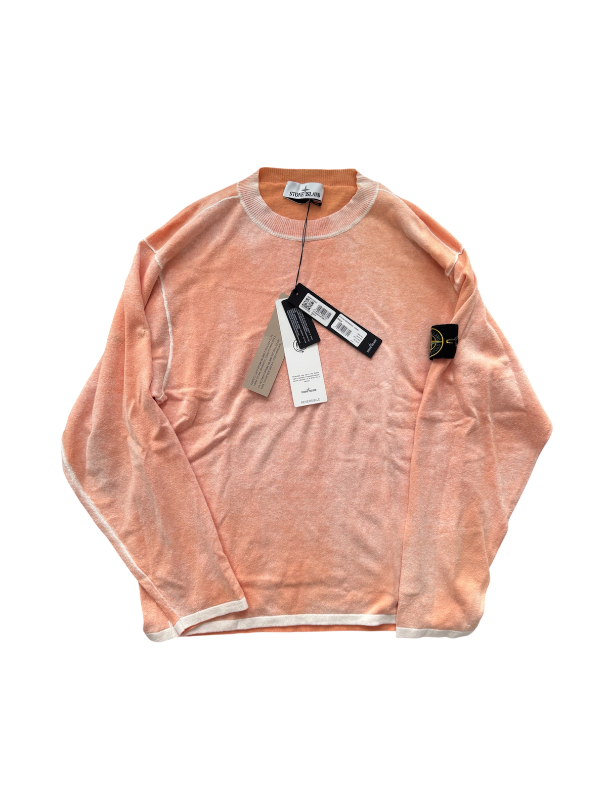 Stone Island 2025 Orange Reversible Knit - Medium