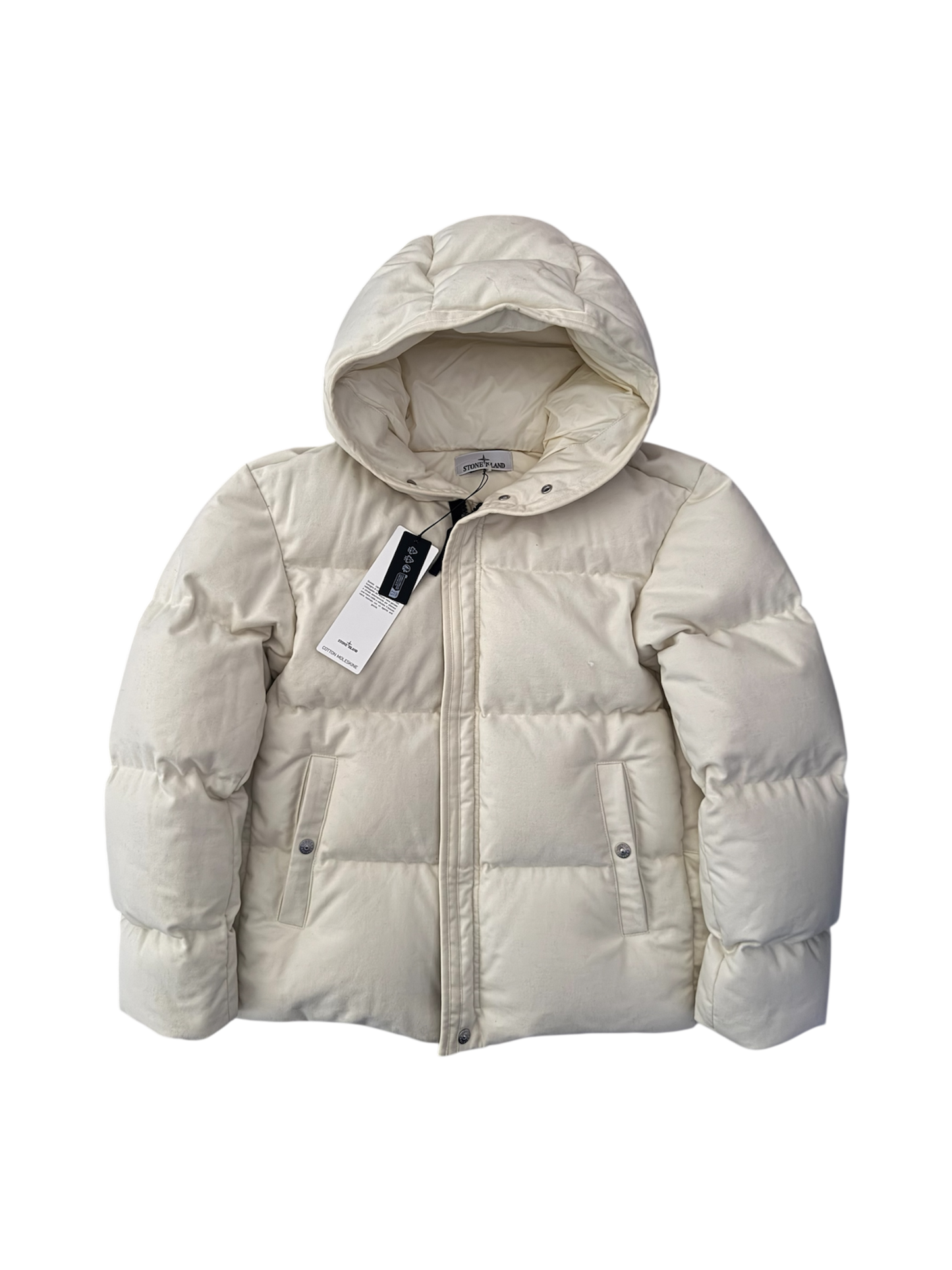 Piumino Stone Island 'Cotton Moleskin' Back Spellout - Small