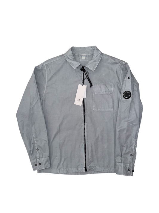 C.P. Company Grey Organic Gabardine Overshirt - Large