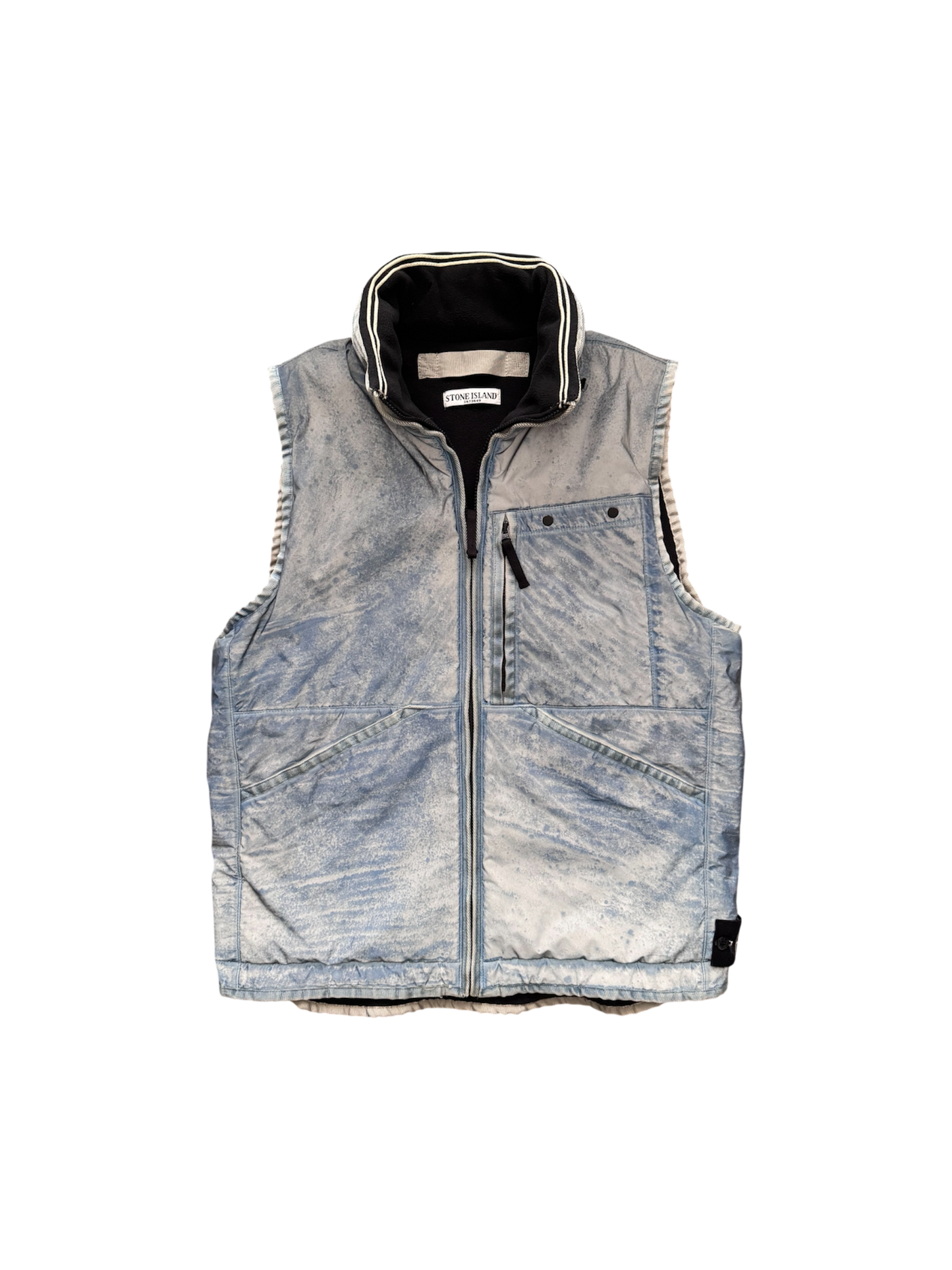Stone Island Blue 'Liquid Reflective' Vest - XL