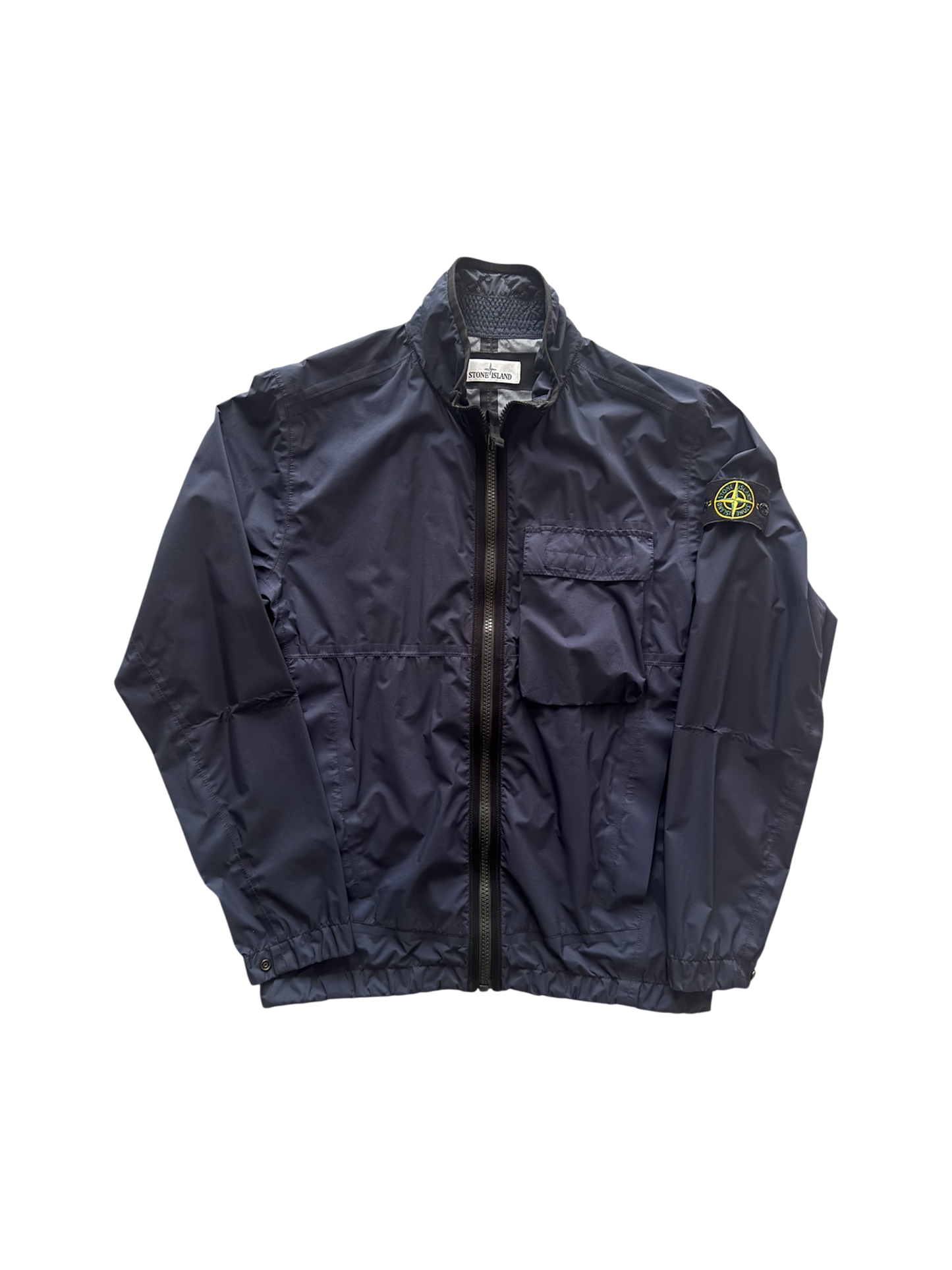 Stone Island Navy 'Garment Dyed Performance Tela' Jacket - Large