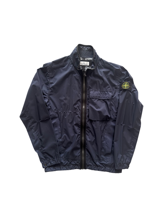 Stone Island Navy 'Garment Dyed Performance Tela' Jacket - Large