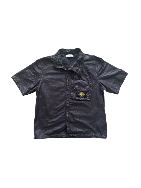 Stone Island Black Shortsleeve Overshirt - Medium