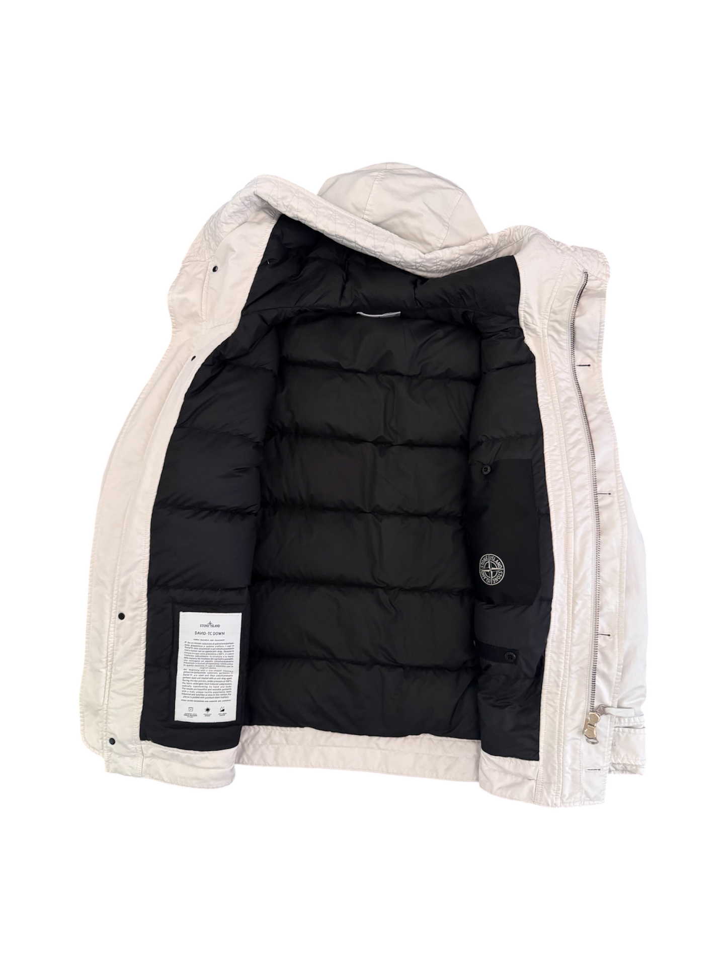 Stone Island White 'David TC Down' Jacket - Medium