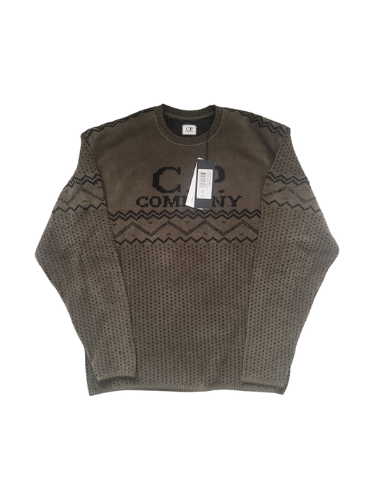 C.P. Company Khaki Chenille Crewneck