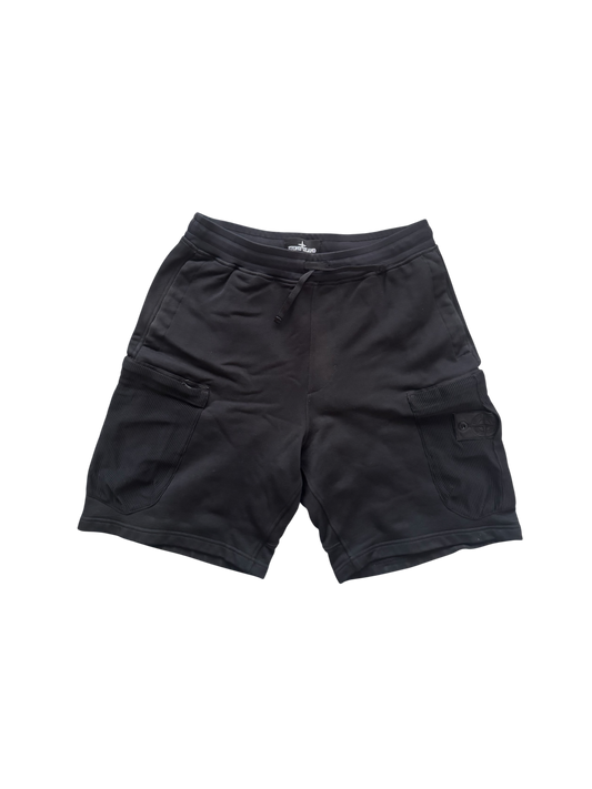 Stone Island Shadow Project Black Joggers Shorts - Small