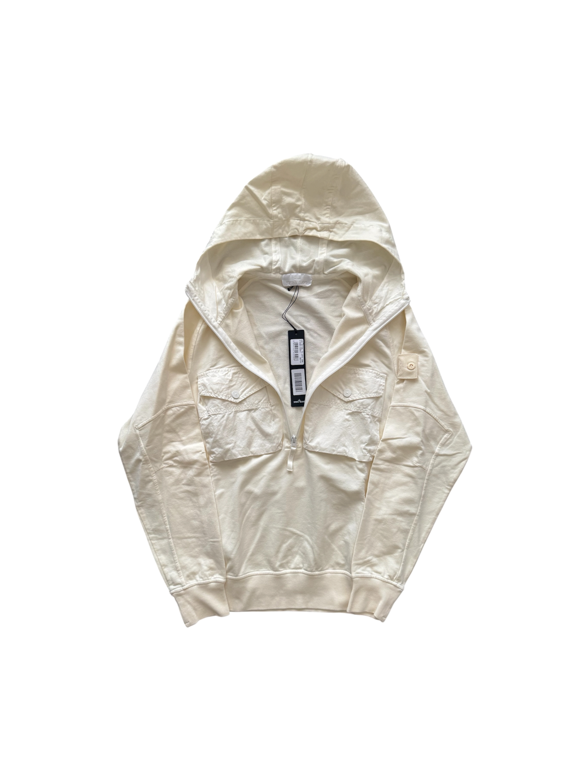 Stone Island Beige Ghost Hoodie - Small