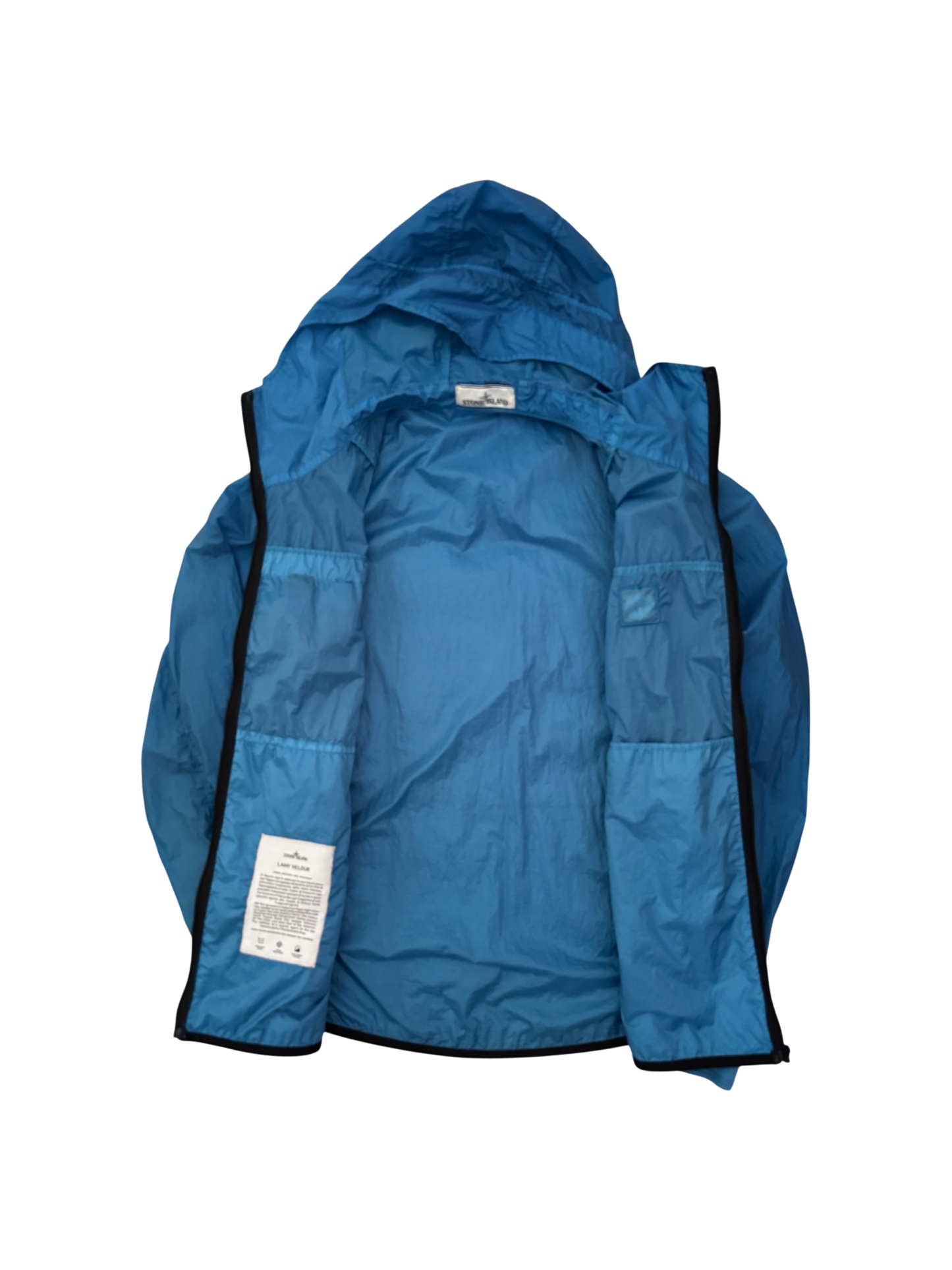 Stone Island Light Blue 'Lamy Velour' Jacket - Medium