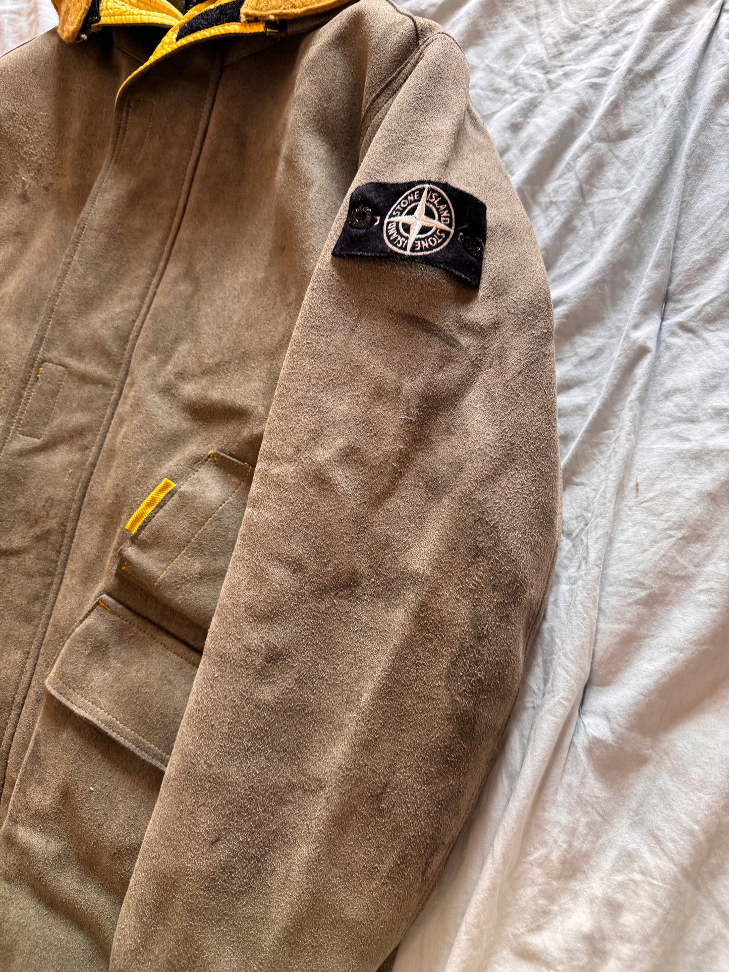 Stone Island 'Man Made Suede' Parka - Large