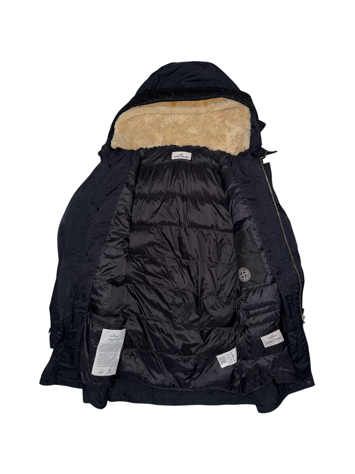 Stone Island Navy 'Sheepskin David TC Down' Jacket - Small