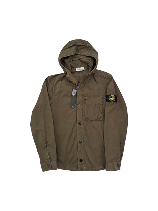 Stone Island Cotton Hoodie Overshirt - Small
