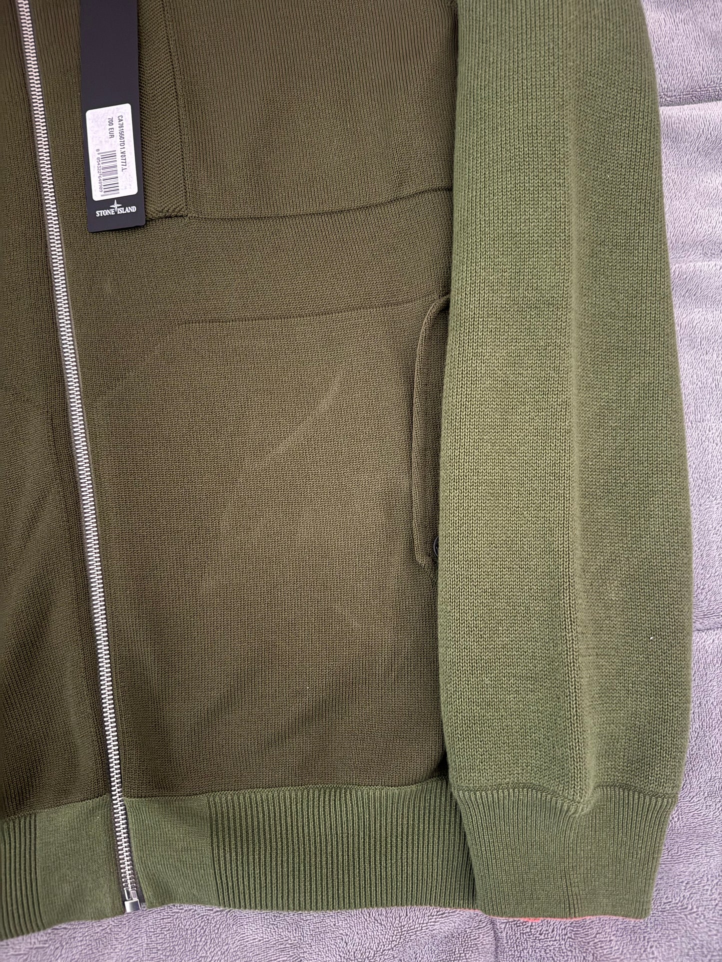 Cardigan Stone Island 2022 Reversibile Verde/Rosso - Large