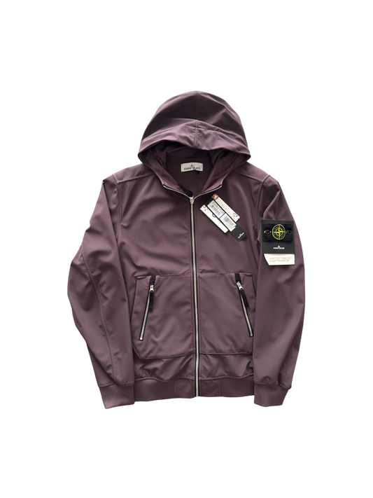 Stone Island 'Light Soft Shell-R e.dye' Violet Jacket - Medium