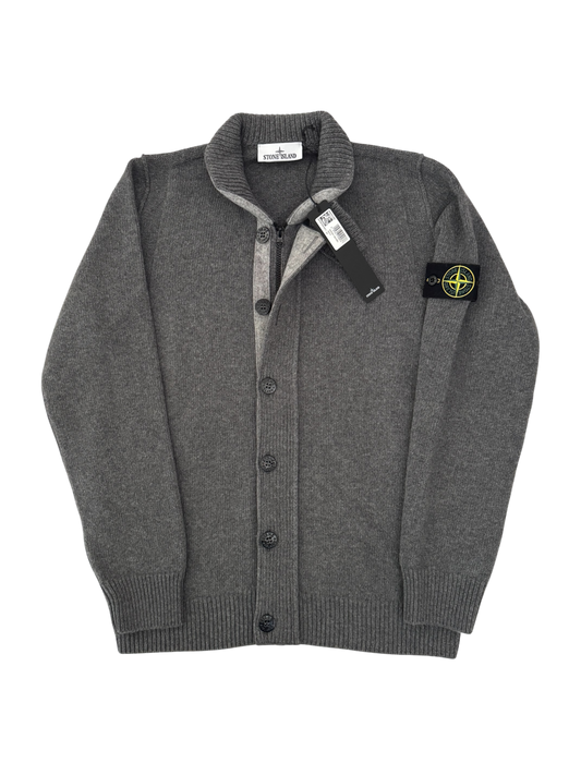 Stone Island 2025 Dark Grey Lambswool Crewneck - Large