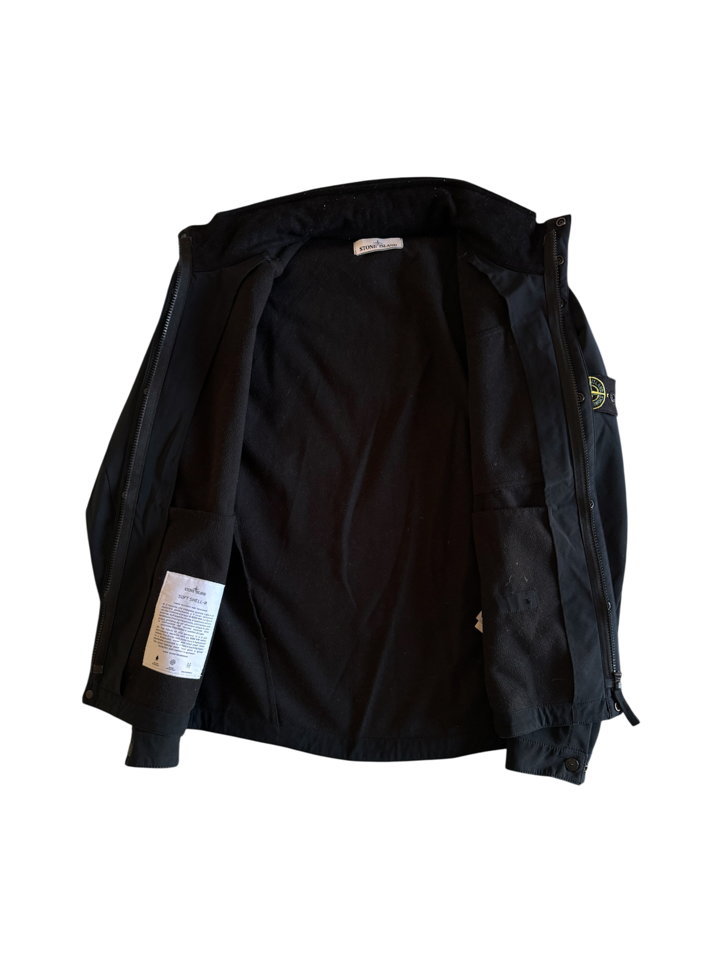 Stone Island Black 'Soft Shell-R' Jacket - Medium