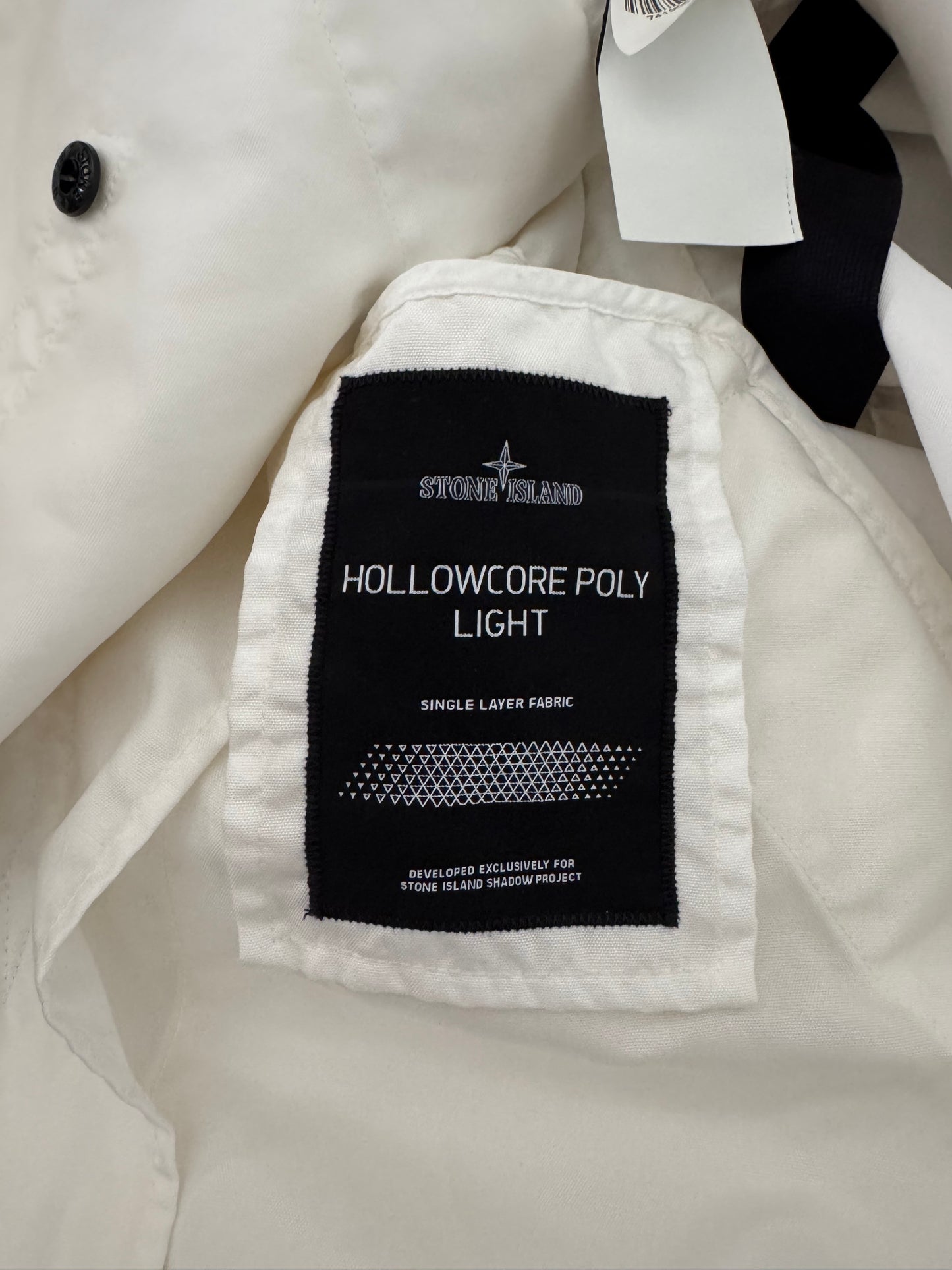 Stone Island Shadow Project White 'Hollowcore Poly Light' Parka - Small
