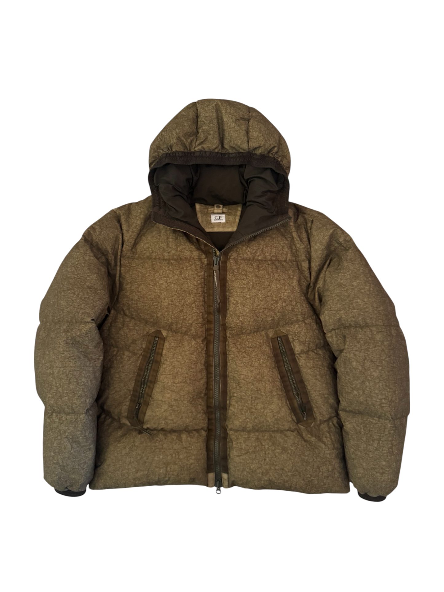 C.P. Company Khaki 'Co-Ted' Down Goggle Puffer - 50 (Large)