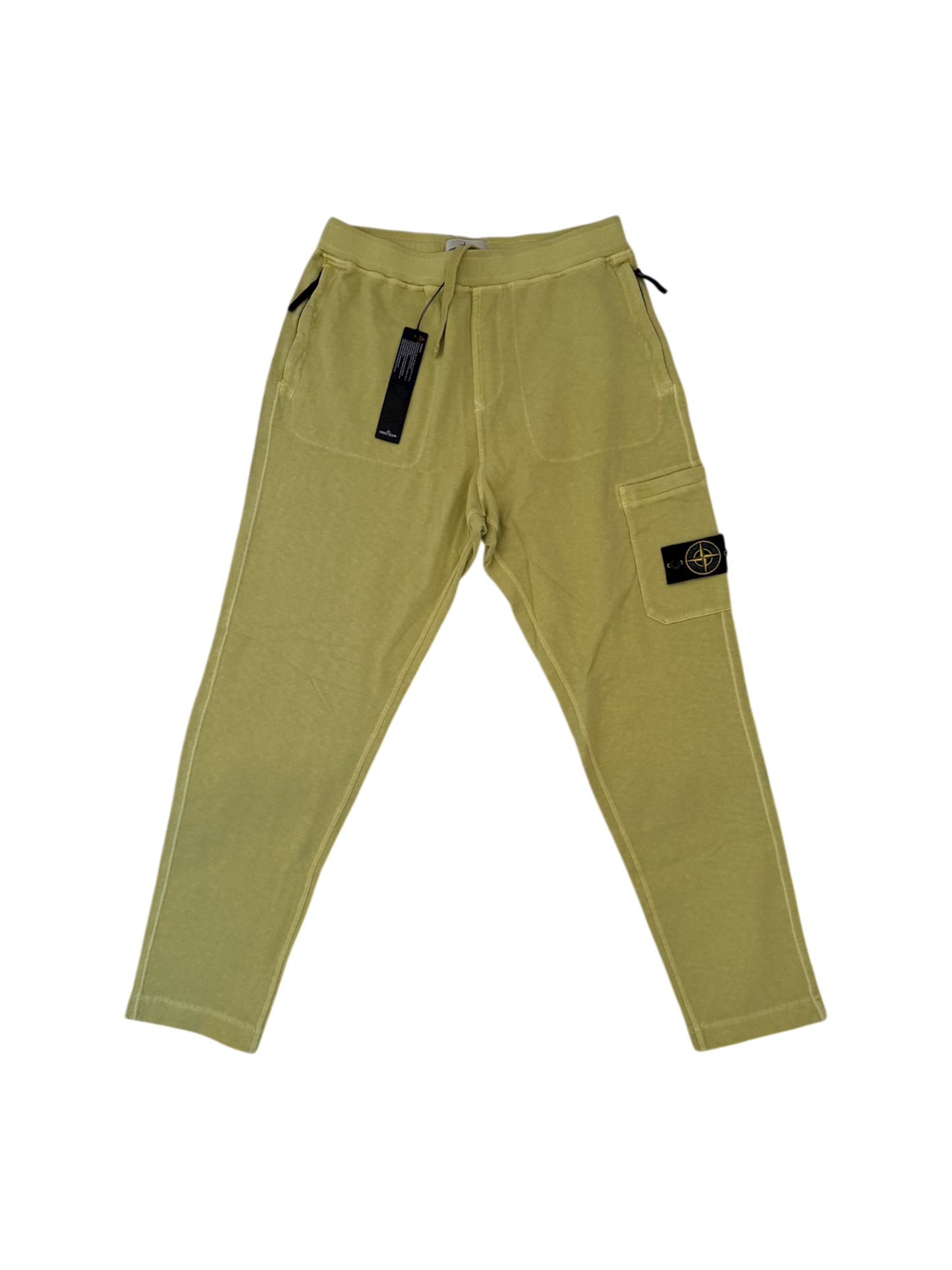Stone Island Lime Knitted Joggers - Large