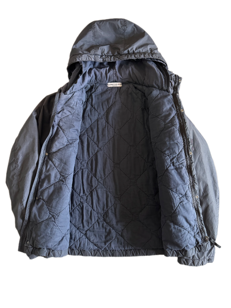Stone Island AW03 Vintage Hooded Quilted Nylon Jacket - Large