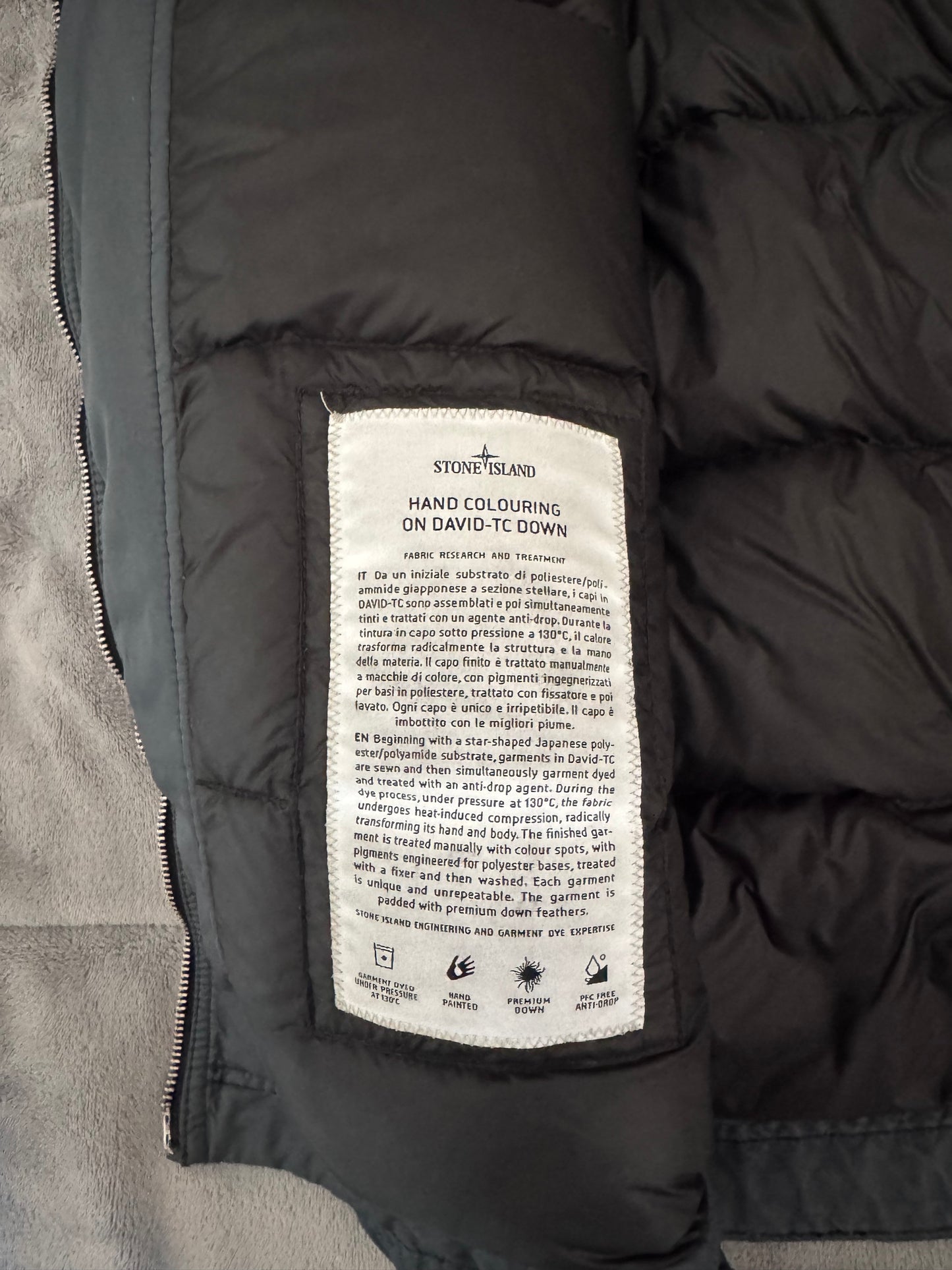 Stone Island 'Hand Colouring On David TC Down' Jacket - XL