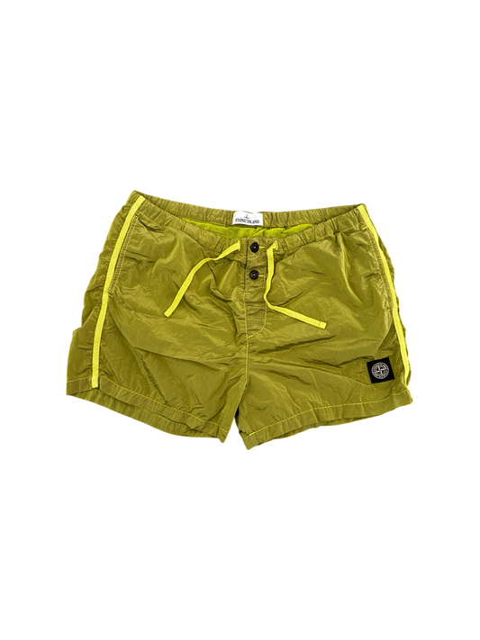 Stone Island Nylon Metal Green Swim Shorts - Large