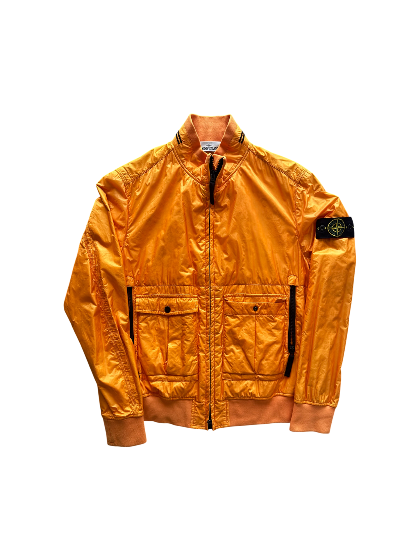 Stone Island Orange 'Micro Rip Stop Tyvek Shield' Jacket - Large